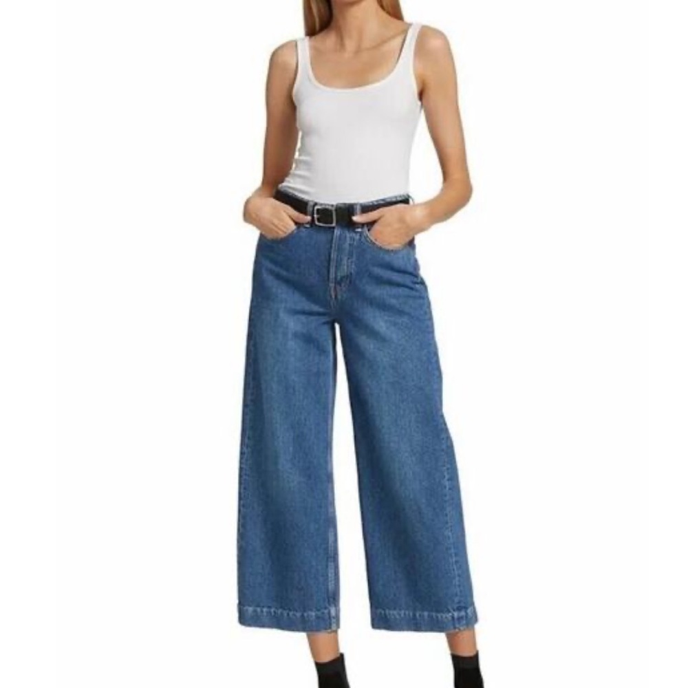 Rag & Bone Maya High Waist Wide Leg Ankle Jeans - Rye Harbor - Size 25 EUC
